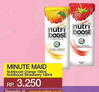 Promo Harga MINUTE MAID Nutriboost Orange, Strawberry 180 ml - Yogya