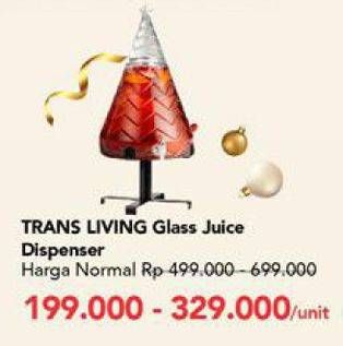 Promo Harga TRANS LIVING Glass Juice Dispenser  - Carrefour