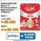 Promo Harga SGM Eksplor Soya 1-5 Susu Pertumbuhan Vanila, Madu 700 gr - Indomaret