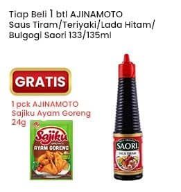 Promo Harga Ajinomoto Saori Saus Tiram, Teriyaki, Lada Hitam, Bulgogi 133 ml - Indomaret