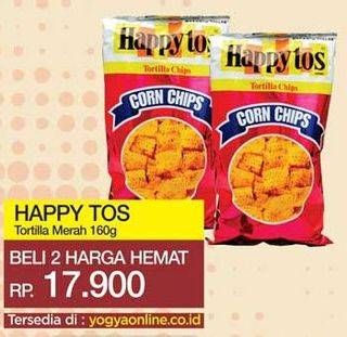 Promo Harga HAPPY TOS Tortilla Chips Merah 160 gr - Yogya