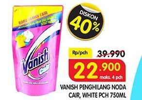 Promo Harga VANISH Penghilang Noda Cair Pink, White 750 ml - Superindo