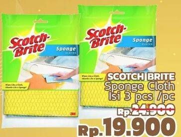 Promo Harga 3M SCOTCH BRITE Sponge Cloth ID-821 3 pcs - LotteMart