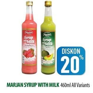 Promo Harga Marjan Syrup with Milk All Variants 460 ml - Hypermart