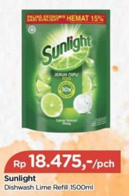 Promo Harga Sunlight Pencuci Piring Jeruk Nipis 100 1500 ml - TIP TOP