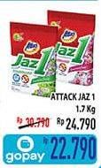 Promo Harga ATTACK Jaz1 Detergent Powder Pesona Segar, Semerbak Cinta 1700 gr - Hypermart