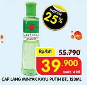 Promo Harga Cap Lang Minyak Kayu Putih 120 ml - Superindo