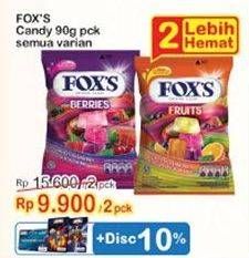 Promo Harga FOXS Crystal Candy All Variants per 2 pouch 90 gr - Indomaret
