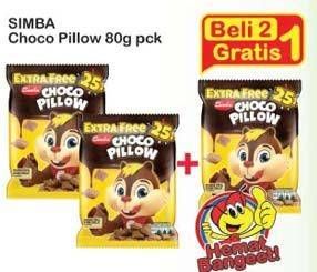 Promo Harga SIMBA Choco Pillow per 2 pouch 80 gr - Indomaret
