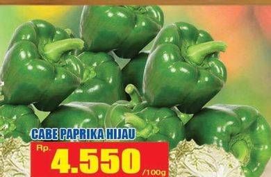 Promo Harga Cabe Paprika Hijau per 100 gr - Hari Hari