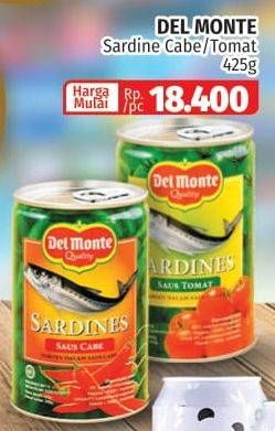 Promo Harga DEL MONTE Sardines Tomat, Cabe 425 gr - Lotte Grosir