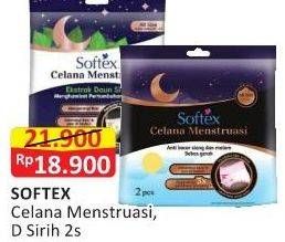 Promo Harga Softex Celana Menstruasi All Size, All Size Daun Sirih 2 pcs - Alfamart