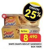 Promo Harga SNIPS SNAPS Biskuit Assorted 115 gr - Superindo