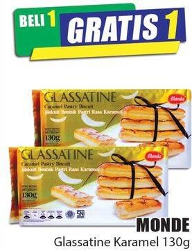 Promo Harga MONDE Glassatine Biskuit Karamel 130 gr - Hari Hari