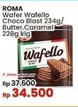 Promo Harga Roma Wafello Choco Blast, Butter Caramel 228 gr - Indomaret