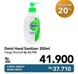 Promo Harga DETTOL Hand Sanitizer Original 200 ml - Carrefour