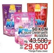 Promo Harga So Klin Liquid Detergent 1600 ml - LotteMart