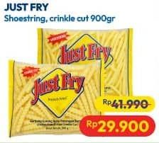 Promo Harga Just Fry French Fries Shoestrings, Crinkle Cut 900 gr - Hypermart