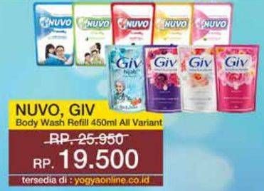 Promo Harga NUVO, GIV Body Wash 450ml All Variant  - Yogya