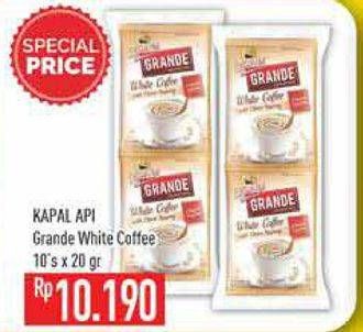 Promo Harga Kapal Api Grande White Coffee per 10 sachet 20 gr - Hypermart