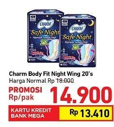 Promo Harga CHARM Body Fit Night Wing 29cm 20 pcs - Carrefour