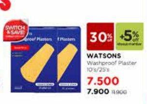 Promo Harga WATSONS Plaster Washproof, Waterproof 10 pcs - Watsons