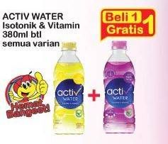 Promo Harga ACTIV WATER Minuman Isotonik + Multivitamin All Variants 380 ml - Indomaret