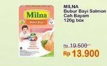 Promo Harga Milna Bubur Bayi 8+ Salmon Cah Bayam 120 gr - Indomaret