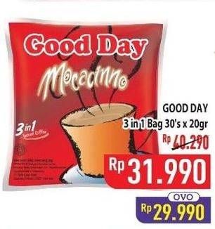 Promo Harga Good Day Instant Coffee 3 in 1 per 30 sachet 20 gr - Hypermart