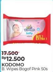 Promo Harga KODOMO Baby Wipes Pink 50 pcs - Alfamart