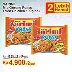Promo Harga SARIMI Mi Instan Goreng Puass Fried Chicken 100 gr - Indomaret