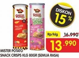 Promo Harga MISTER POTATO Snack Crisps All Variants 80 gr - Superindo