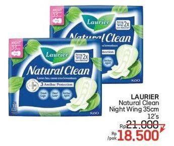 Promo Harga Laurier Natural Clean Night Wing 35cm 12 pcs - Lotte Grosir