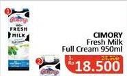 Promo Harga CIMORY Fresh Milk Full Cream 950 ml - Alfamidi