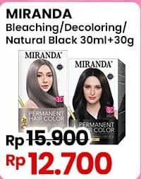 Promo Harga Miranda Hair Color MC1 Natural Black, MC6 Bleaching 60 ml - Indomaret