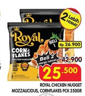 Promo Harga Belfoods Royal Nugget Mozzalicious, Cornflakes 250 gr - Superindo