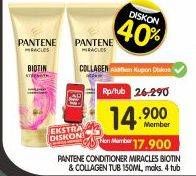 Promo Harga PANTENE Conditioner Miracle Biotin Strength, Collagen Repair 150 ml - Superindo