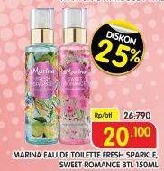Promo Harga Marina Eau De Toillete Fresh Sparkle, Sweet Romance 150 ml - Superindo