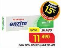 Promo Harga ENZIM Pasta Gigi Fresh Mint 63 gr - Superindo