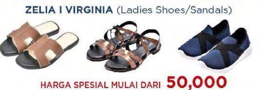 Promo Harga ZELIA/ VIRGINIA Ladies Shoes/ Sandals  - Carrefour