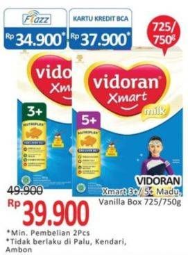 Promo Harga VIDORAN Xmart 3+/5+ Madu, Vanila  - Alfamidi
