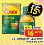 Promo Harga Obh Combi Herbal 60 ml - Superindo