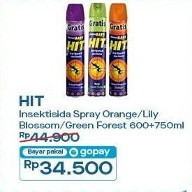 Promo Harga HIT Aerosol Green Forest, Lilly Blossom, Orange 675 ml - Indomaret