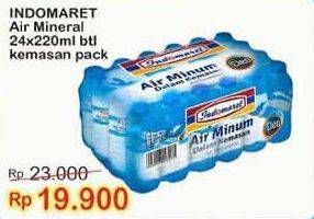 Promo Harga INDOMARET Air Mineral per 24 botol 220 ml - Indomaret