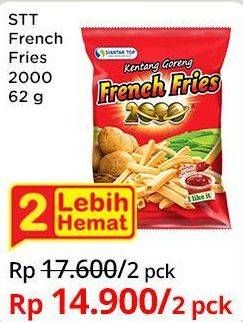 Promo Harga Siantar Top FRENCH FRIES 2000 Kentang Goreng 62 gr - Indomaret