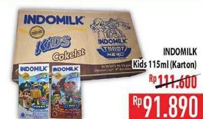 Promo Harga INDOMILK Susu UHT Kids per 40 pcs 115 ml - Hypermart