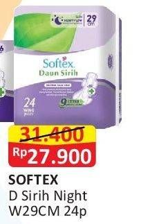 Promo Harga Softex Daun Sirih 29cm 24 pcs - Alfamart