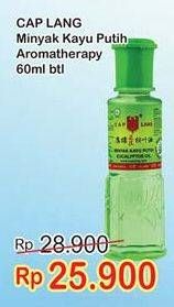 Promo Harga CAP LANG Minyak Kayu Putih Aromatheraphy Reguler 60 ml - Indomaret