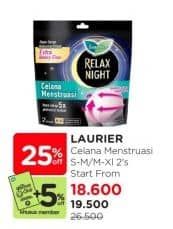 Promo Harga Laurier Celana Menstruasi S-M 2 pcs - Watsons