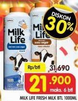 Promo Harga Milk Life Fresh Milk 1000 ml - Superindo